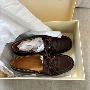 Sezane Caroline Loafers Glossy Chocolate - Size 38